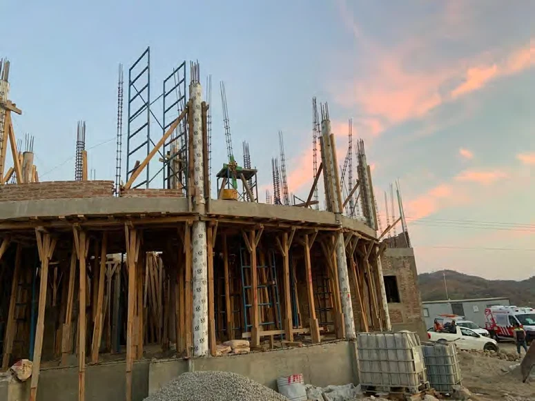 Estructura de una edificación durante su construcción